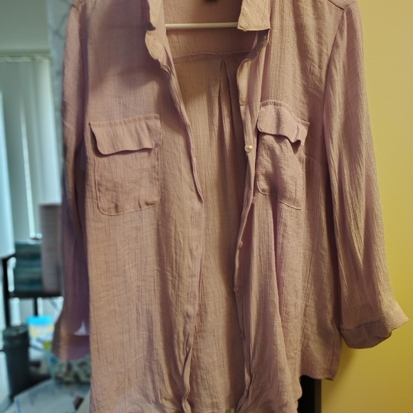 B wear Tops - Beware extra large lavender shirt women's button down